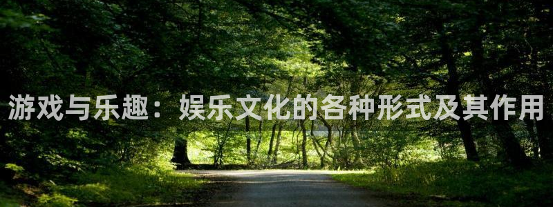 泰达娱乐网址：游戏与乐趣：娱乐文化的各种形式及其作用